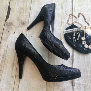NWOT Nine West ‘Rocha’ Glitter Pump RARE
